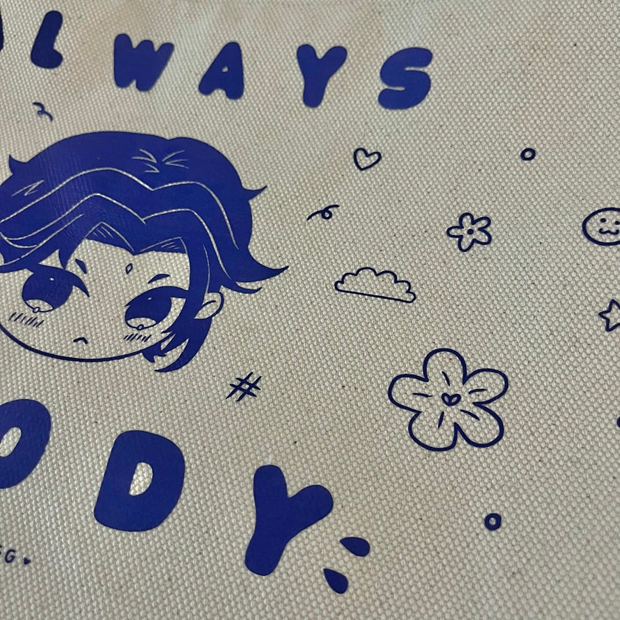 "Always Moody" Canvas Messenger Bag